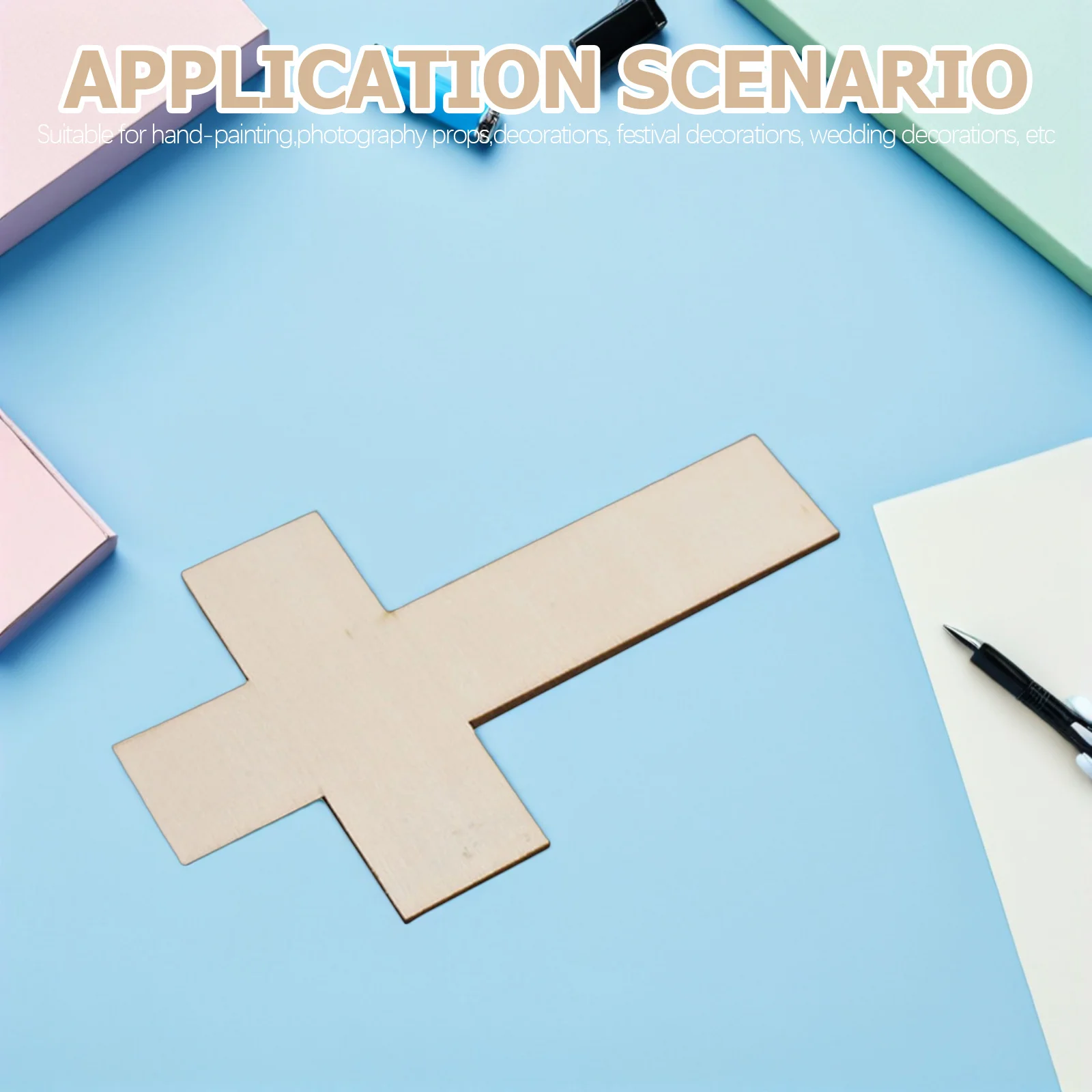 

36Pcs Wooden Cross Decorative Pieces Natural Wood Slices for DIY Craft Projects Hand Painting Coasters Wedding Holiday