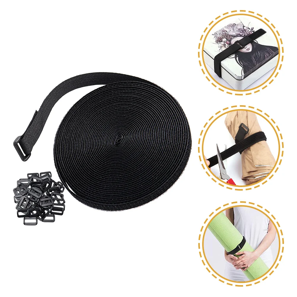 

12.5M Reusable Hook Loop Cable Ties Roll Adjustable Nylon Straps For Wire Cord Management Fixing Fastening Bands Crafts Sewing