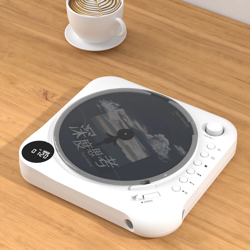 

Hooqu Newest Products Portable Desktop CD Player For Home Music With Bluetooths Display Home Audio Remote Control