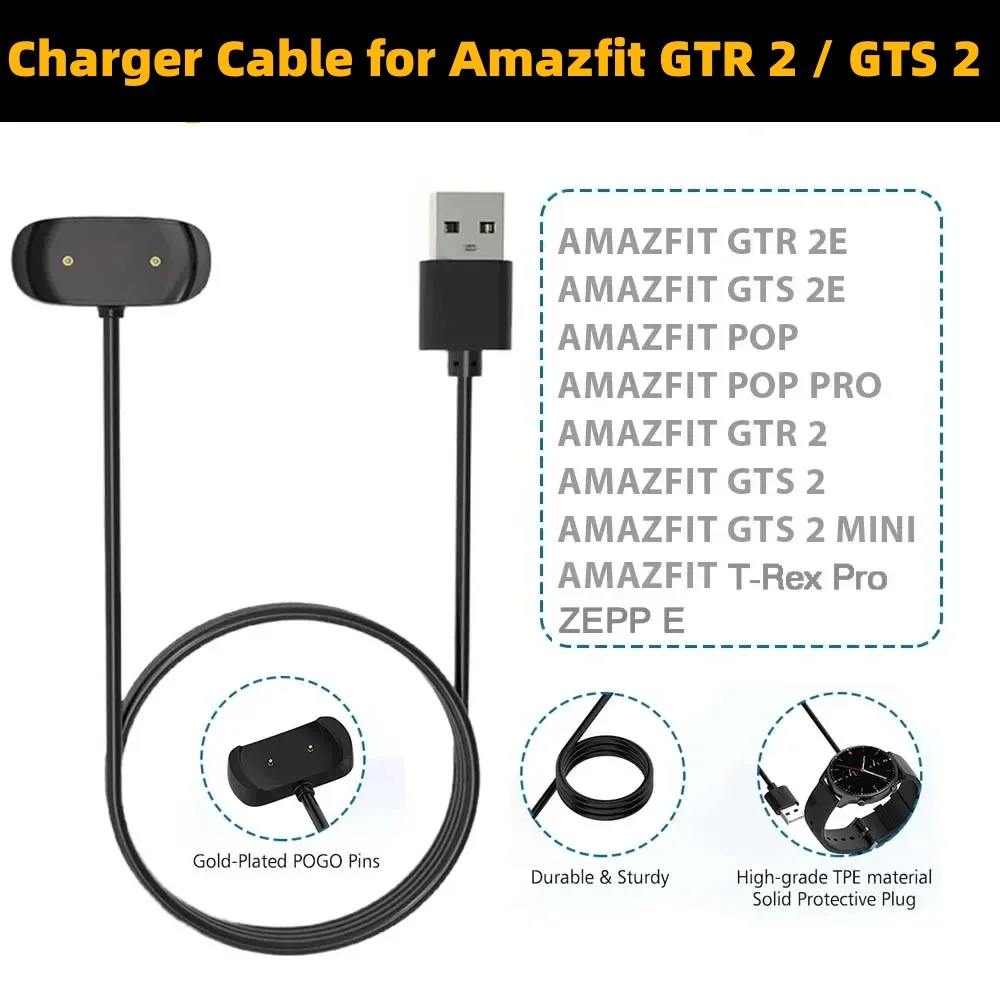 

USB-Ladekabel für Huami Amazfit T-Rex Pro GTS 2 Mini-Adapter Ladestation für GTS 2 POP Zepp E GTR 2 2e Schnellladegerät Dock