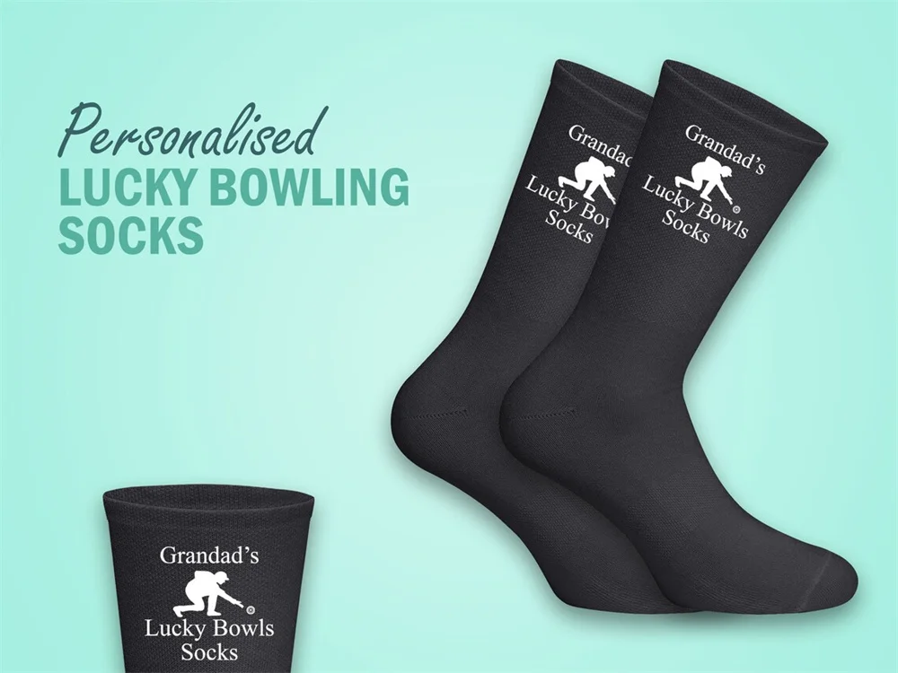 Personalised Lucky Bowling Socks, Dad, Grandad, Personalised Men's Gift, Birthday - Father's Day Gift