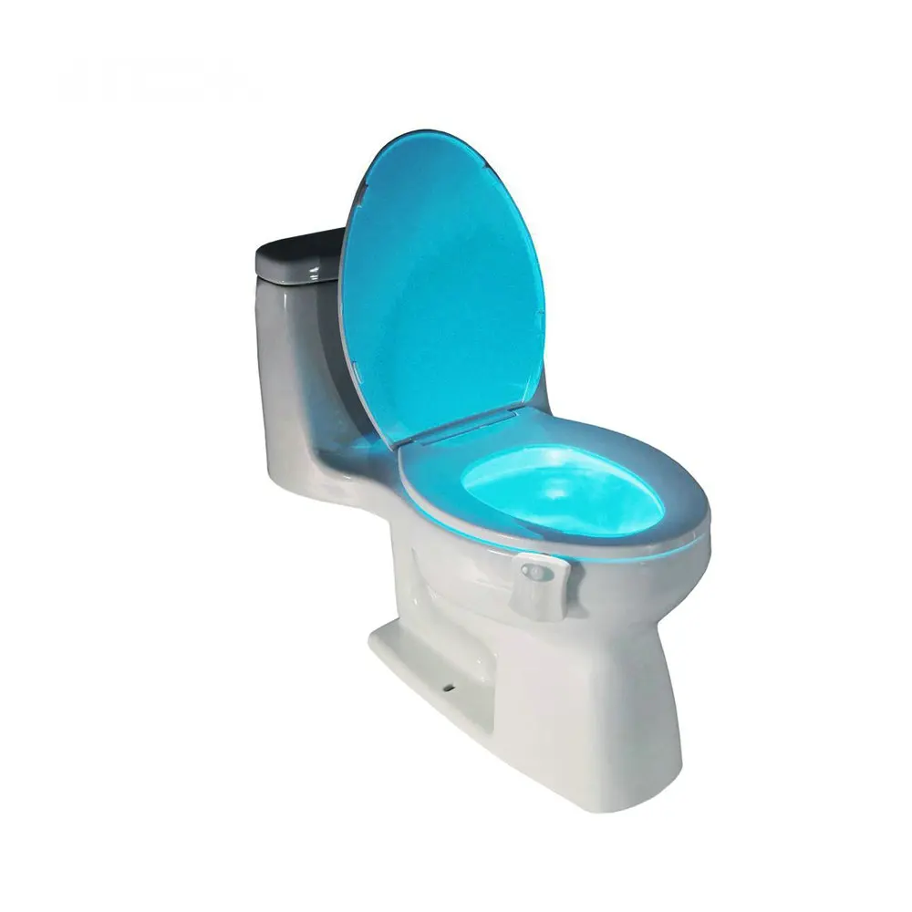 PIR Motion Sensor Toilet Seat LED Night Lamp 8 Colors Change Infrared Induction Novelty Toilet Bowl Light For Bathroom Washroom