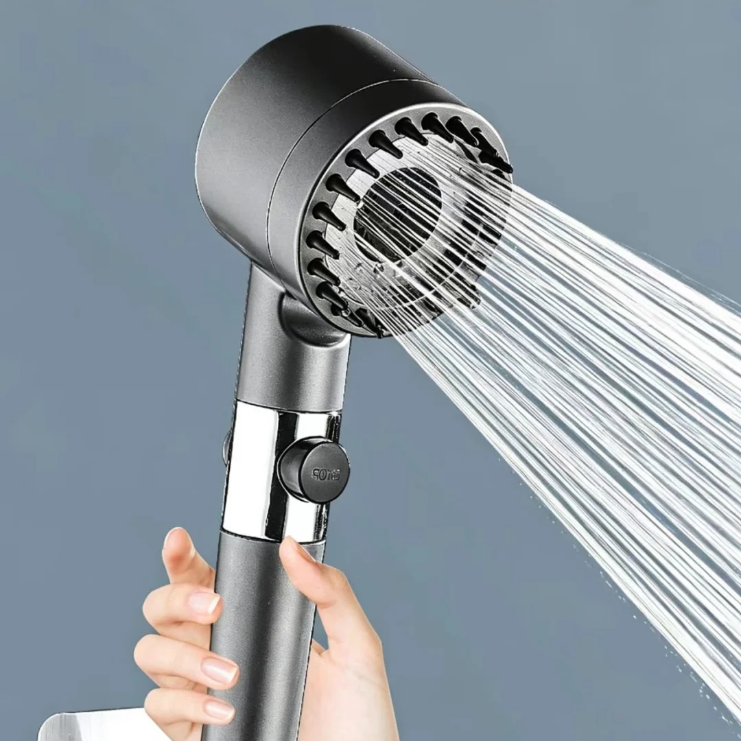 

High Pressure 3-Mode Handheld Shower Head Water Saving with Bracket Universal G1/2'' Bathroom Replacement Part Bathroom Fixture