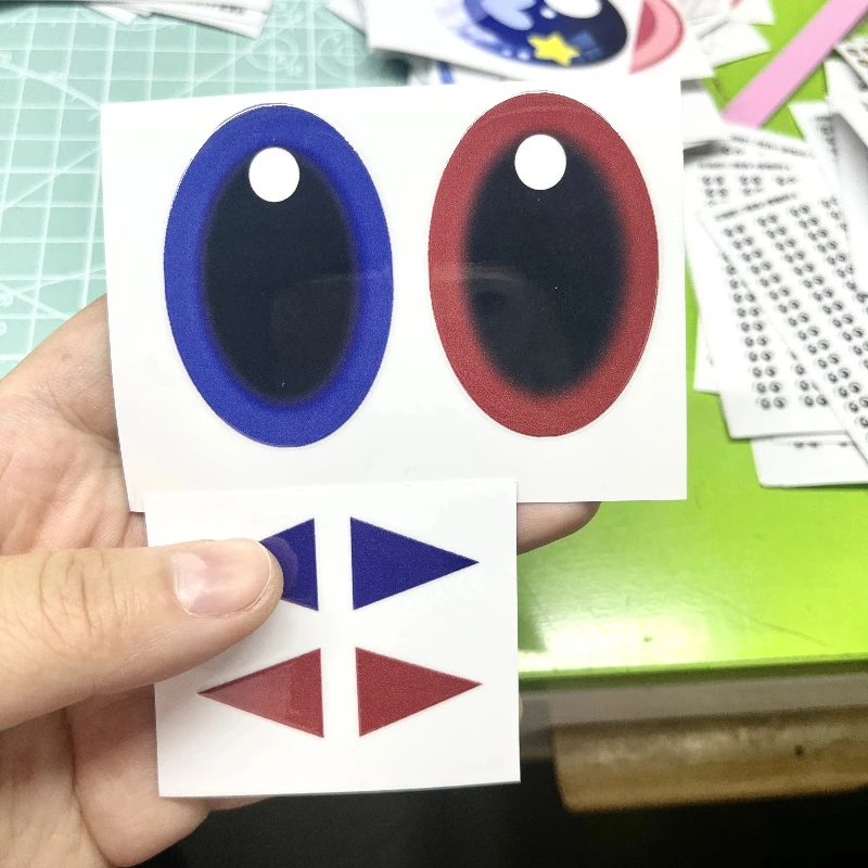 Per 58 centimetri Labubu Zimomo Lenti A Contatto Occhi FAI DA TE Makeover Eye Patch Personalizzabili Bambola Ciglia Adesivi Labubu Adesivo Occhi Decalcomanie