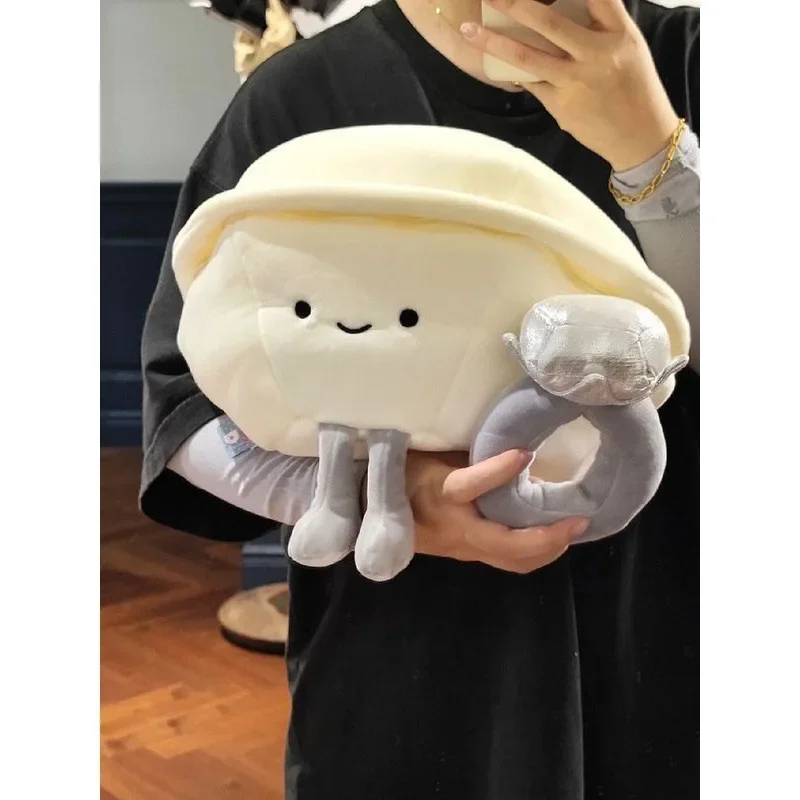 Diamond Ring Plush Sea Shell Shape Box Soft Doll Fluffy Pearl Toy Cartoon Stuffed Sleeping For Girlfriend Valentine Day Gift