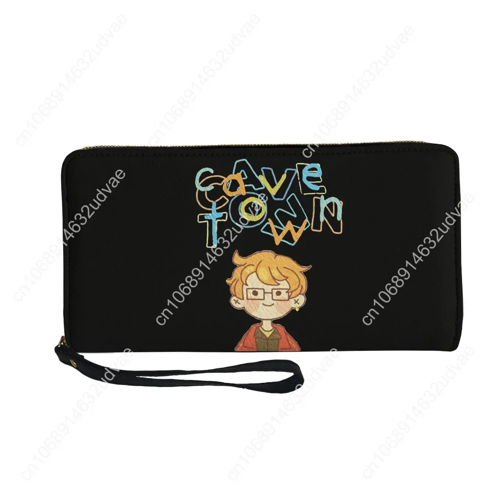 CAVETOWN Wallet Purse Mens Womens Teenagers Zipper Long Wallets Double Print Commuter Personalized Portable Wallet Gift Bag
