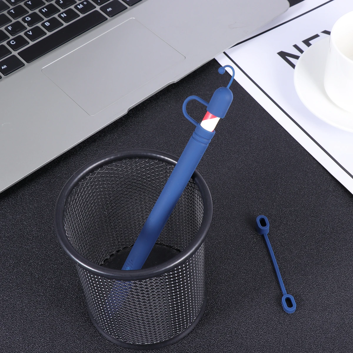 

Силиконовый чехол для стилуса, противоскользящая ручка, держатель для ручек для карандашей 1, противоударный защитный чехол, синий, легкое хранение