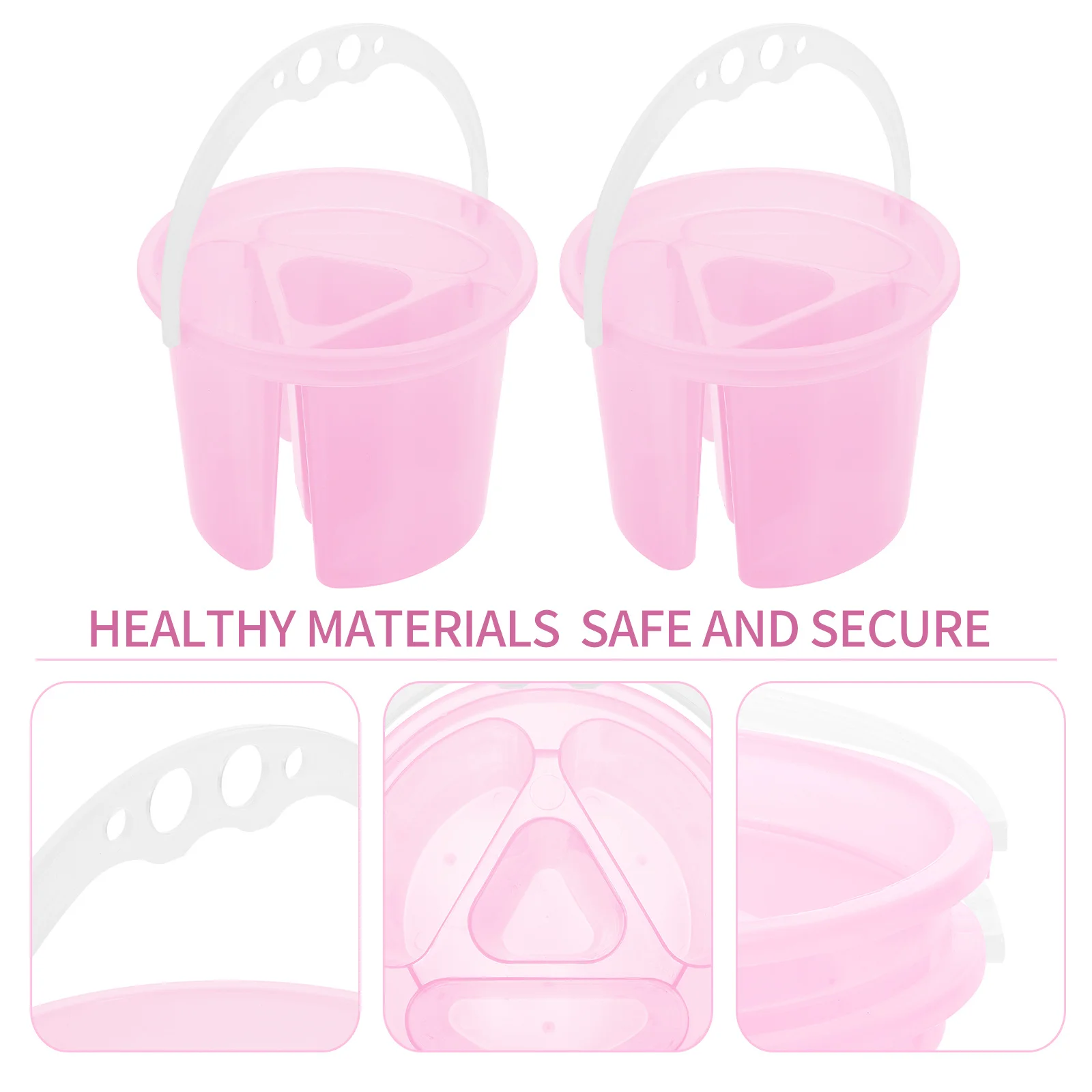 2 個アーティストブラシ盆地プラスチック絵画バケツブラシクリーナーカラーミキシングパレットポータブル絵画水容器