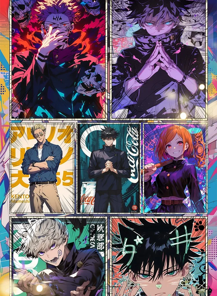 New Crystal Creative Jujutsu Kaisen B5 Collection Cards Curse Spirit's Nightmare Wave 5 Anime Gojo Satoru Fushiguro Megumi Cards