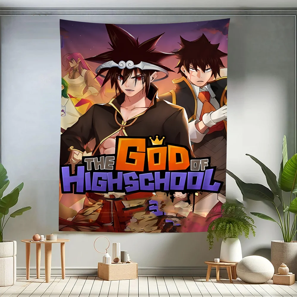 

Anime G-God Of High School Colorful Tapestry Wall Hanging Home Decoration Hippie Bohemian Decoration Divination Wall Art Decor