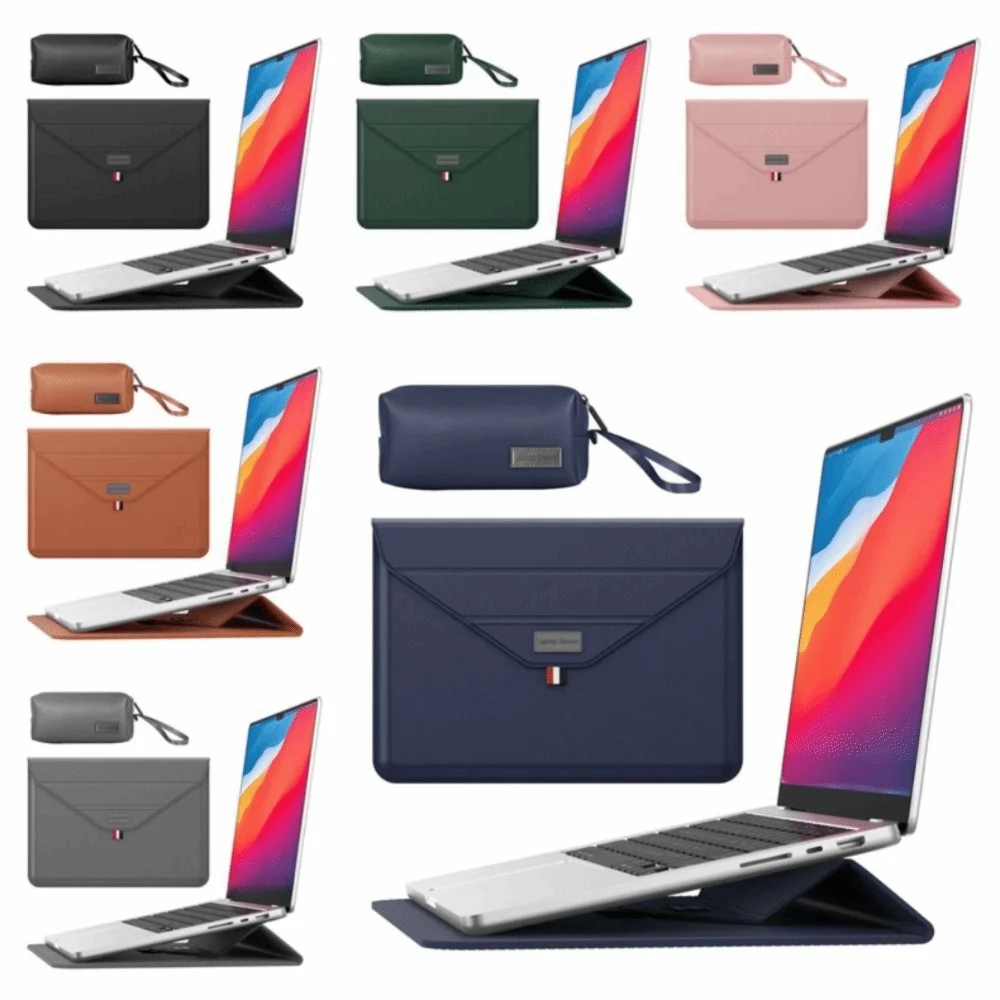 Mode 13/14 Zoll Laptop Sleeve Tragbare Tragen-beständig Steady Support Tasche PU Wasserdichte Laptop Tragetasche Unisex