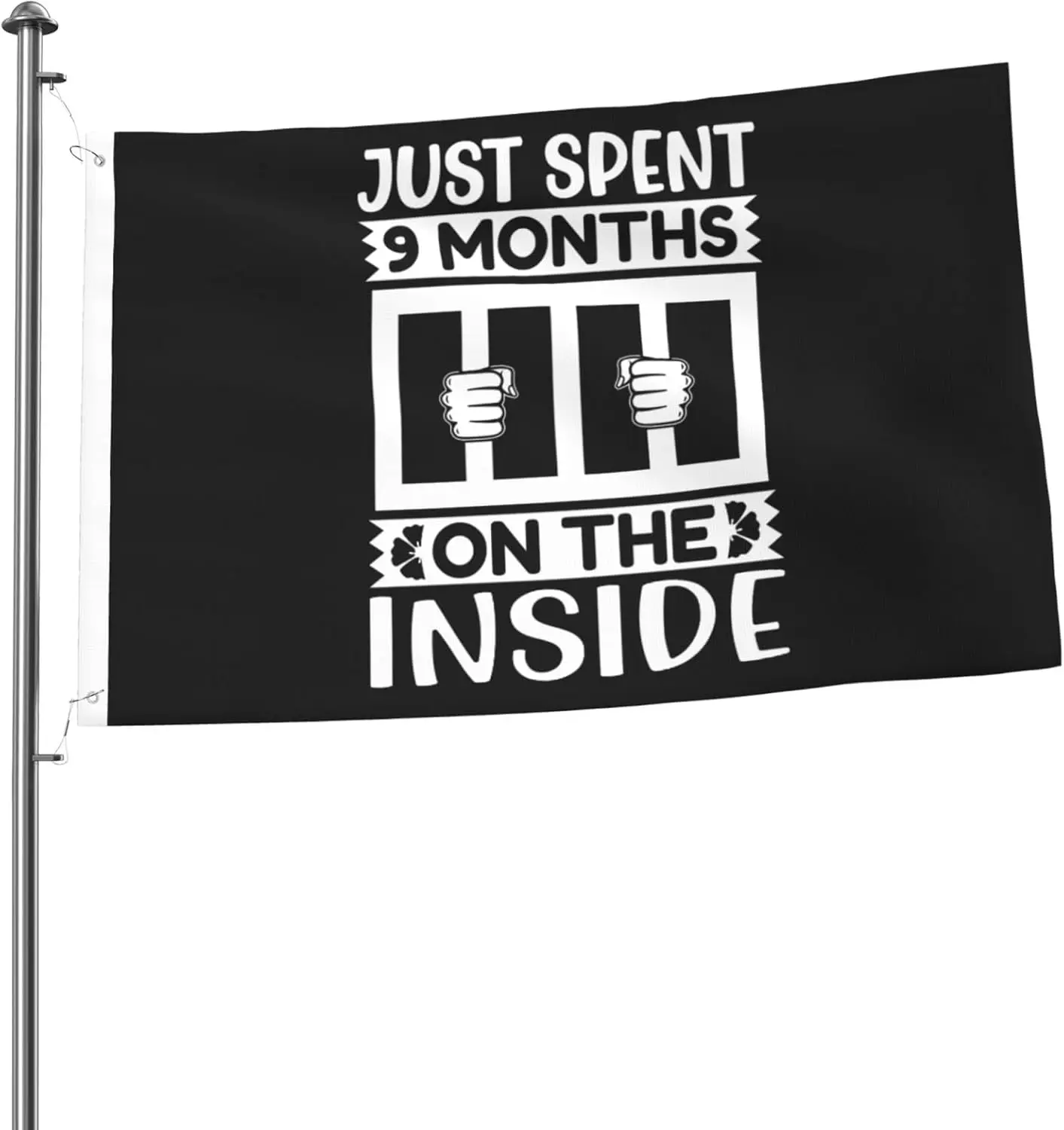 Flagnshow 100% Polyester Just Spend 9 Month On The Inside Flag