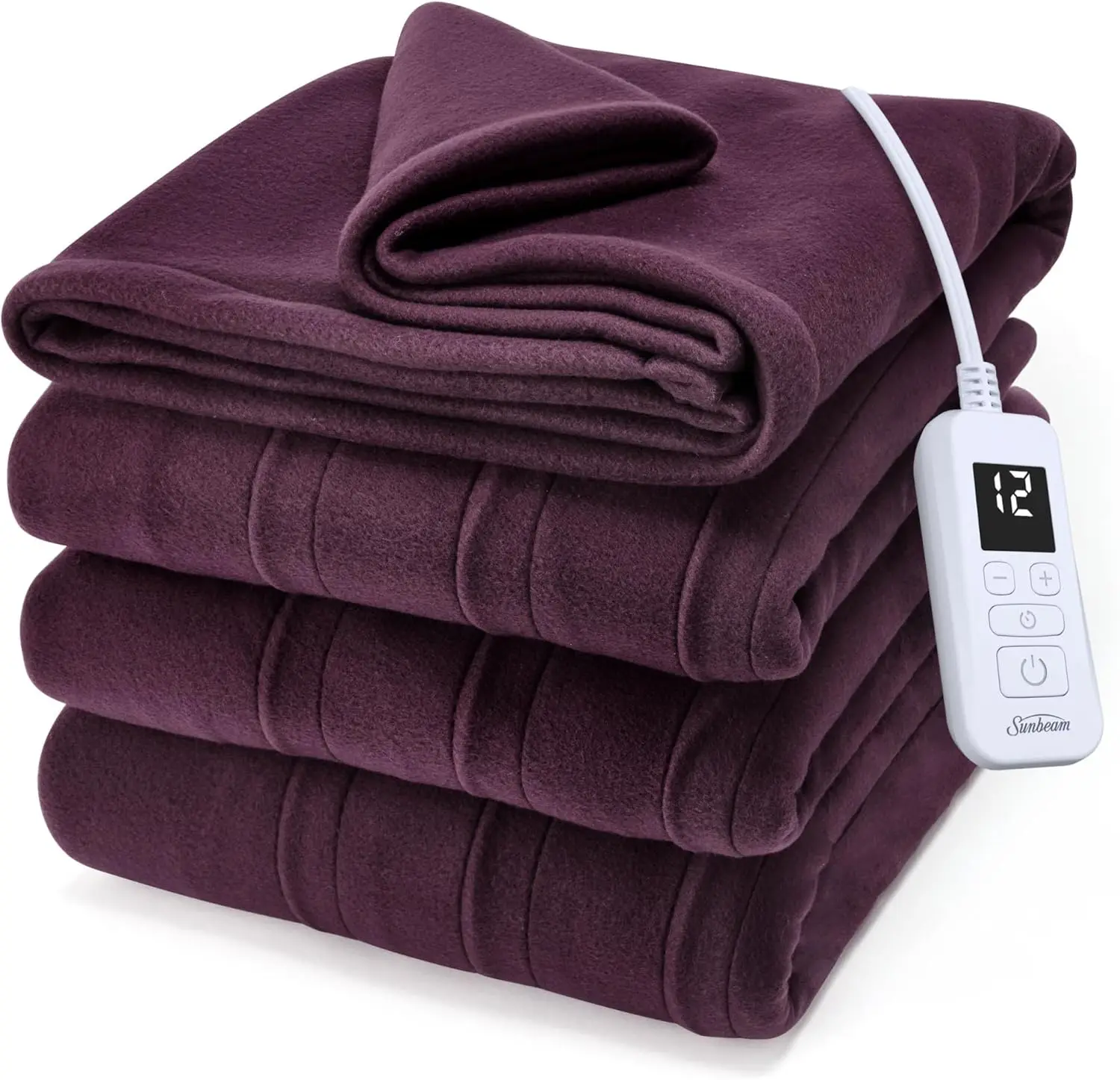 

Twin Size Heated Electric Blanket, 84" x 62", 12 Heat Settings, Auto Shut-Off, Fast Heating, Machine Washable