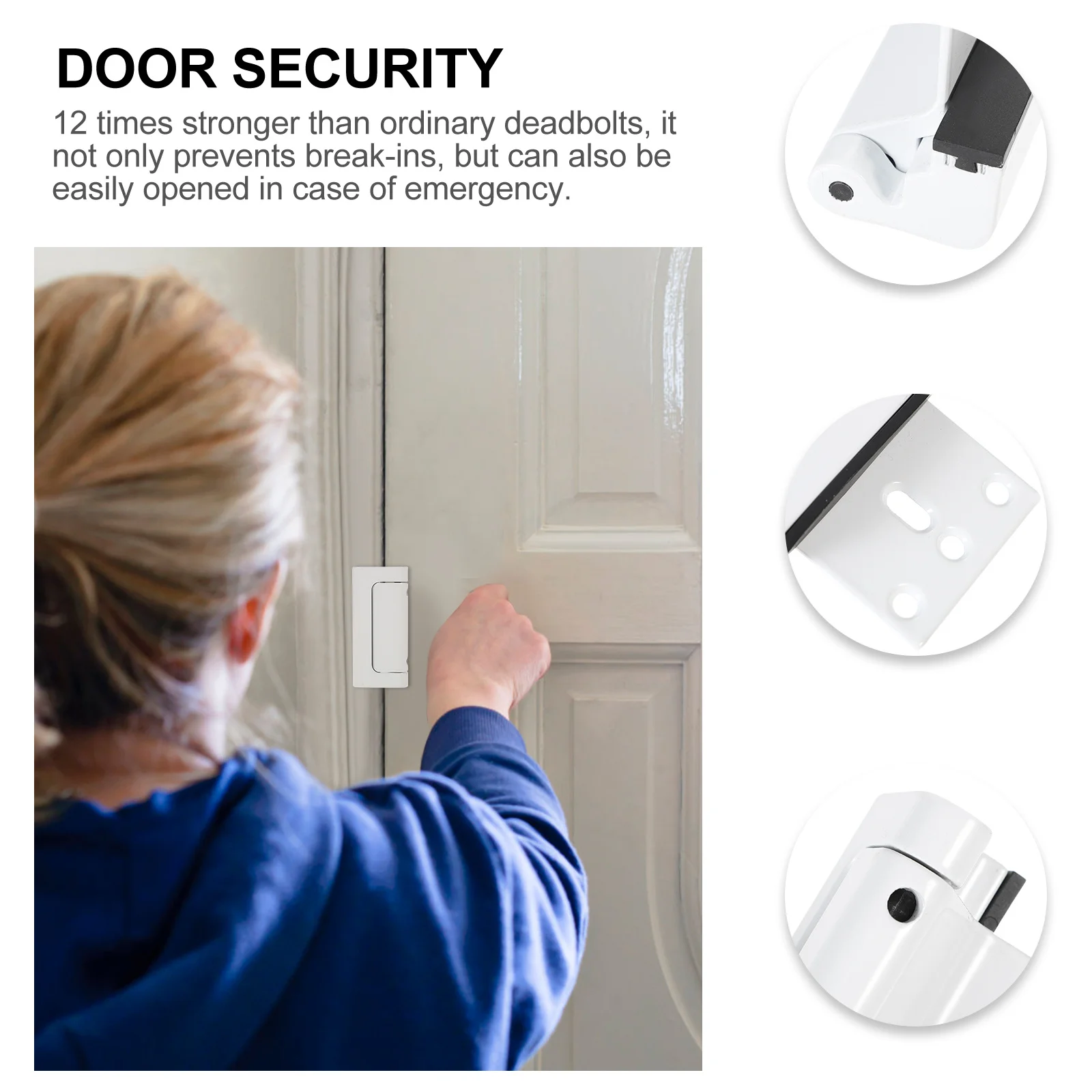 

Heavy Duty Security 800 Lbs Strength Child Proof Latch Reinforcement Front Door Reinforcement Lock Child Lock For Front