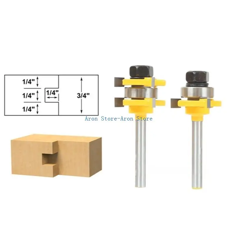 H3CF Langlebige mit Zunge und Grooves Router Bit Set erzielen ein besseres Ergebnis