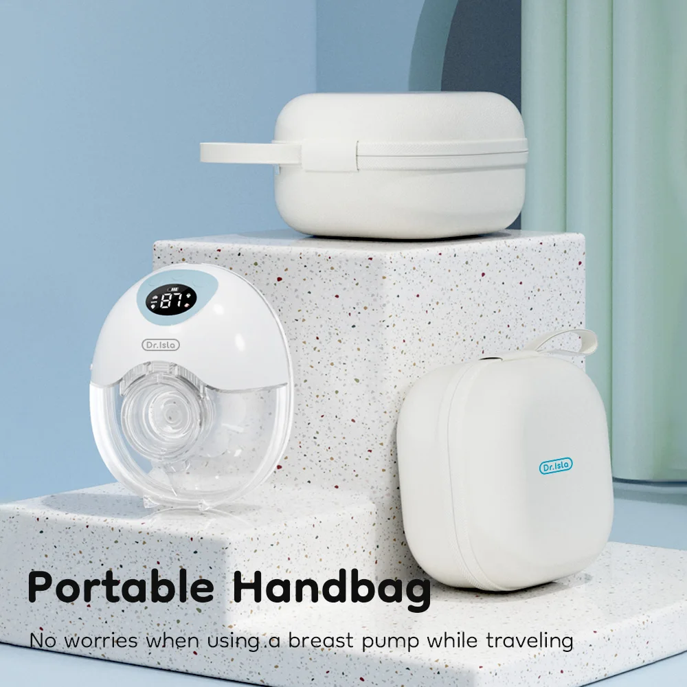 

Baby Care Tool Storage Bag PU Leather Wearable Breast Pump Box Portable Carrying Storage Bag Bottle Storage Travel Box