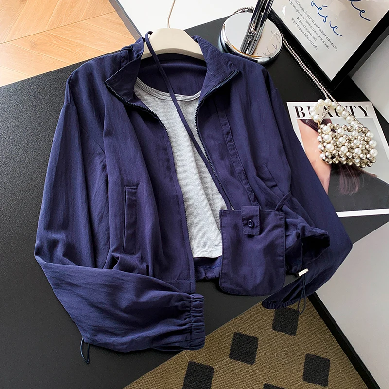 ¡Recomendación de nivel Chao! Versátil ort Svel Jaet Ropa de trabajo para mujer Sle Ropa de abrigo fina Conjunto de dos piezas Material de algodón