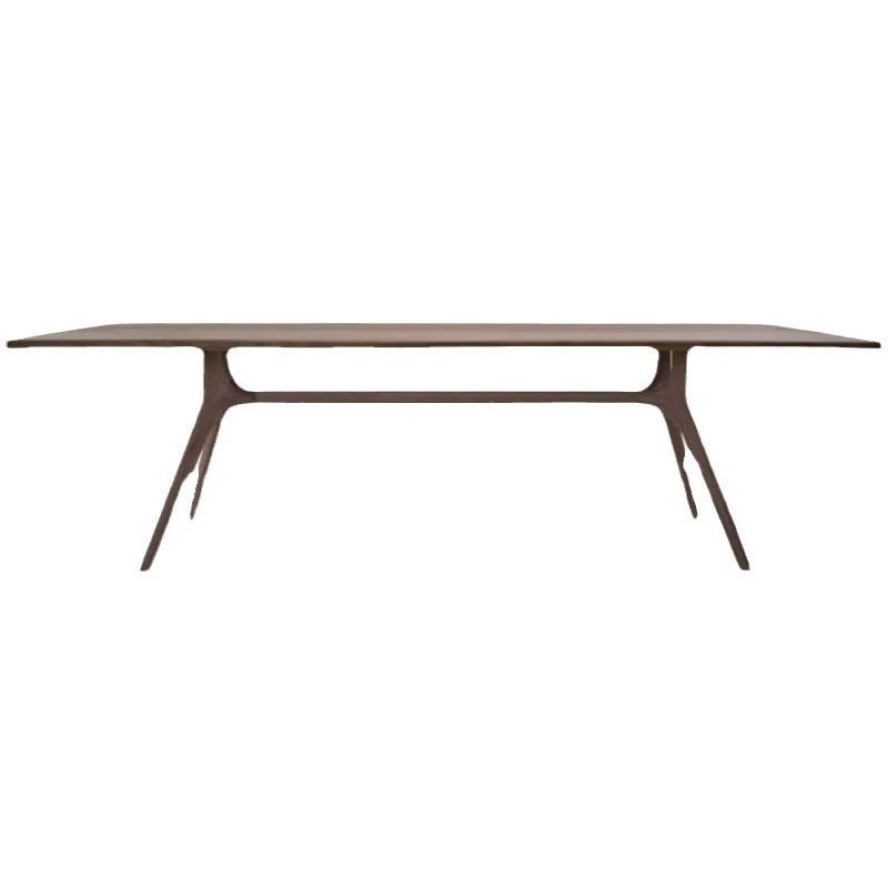 

All solid wood black walnut home dining table, Nordic simple restaurant rectangular table, ash log furniture