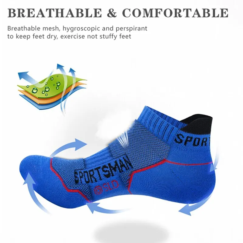 10 Pairs/ Lot Men Sport Socks Cotton Thin Fitness Socks Bright Color Running Socks Breathable Mesh Low Cut Sport Socks For Men