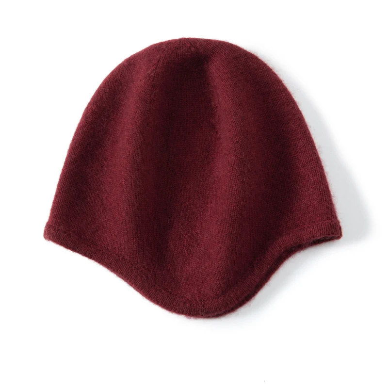 MERRILAMB Winterjacken-Mützen für Damen, lässig, hochwertige reine Kaschmirmütze, einfarbig, weiche, warme, gestrickte Outdoor-Beanie-Mütze – Detail 15