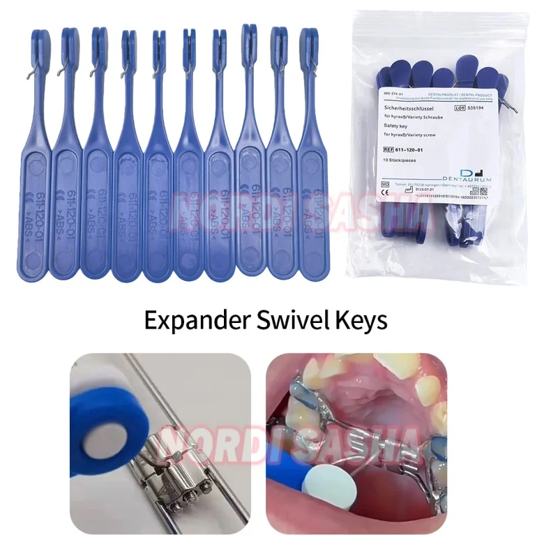 

10Pcs/Bag Dental Universal Expander Swivel Keys Dental Rapid Orthodontic Palatal Implant Expansion Screw