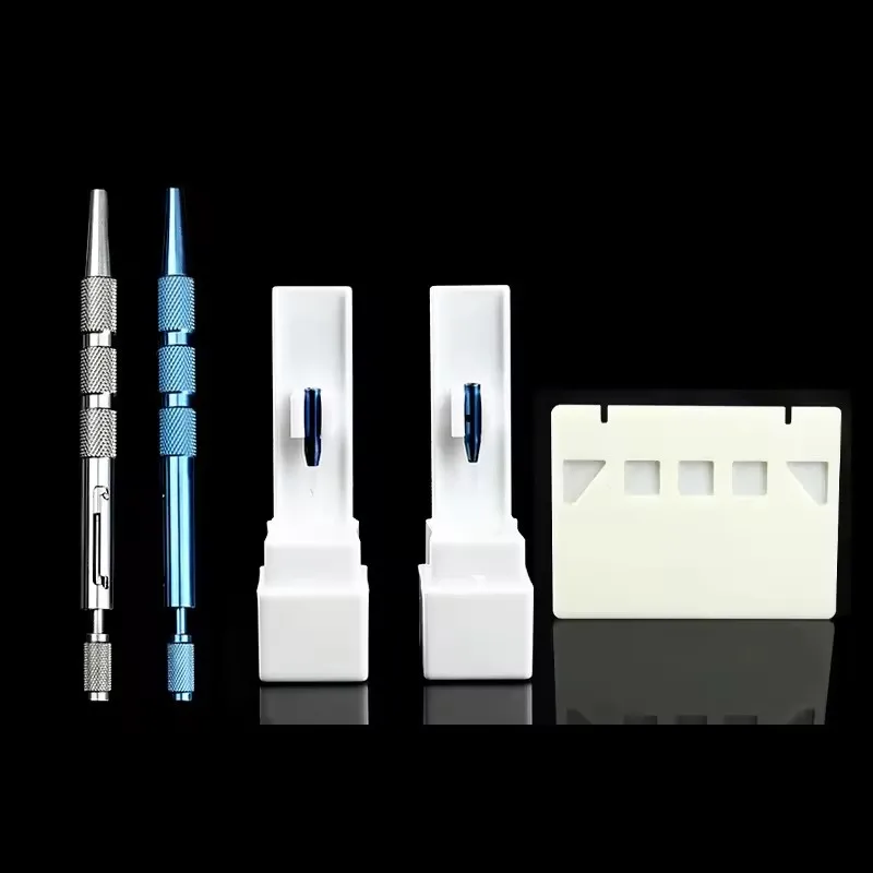 1Pcs Sapphire Blade Hair Transplant Pen Titanium Handle FUE Beard Eyebrow Implanter Tool Scar Repair Minimal Trauma Tool