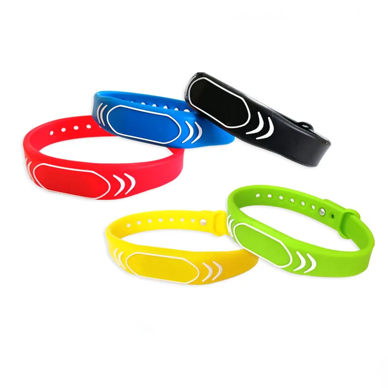 1pc 13.56MHZ 1K Adjustable NFC ISO14443A MIFARE Classic Wristband RFID Bracelet IC Card Silicone Band Door Access Control Card