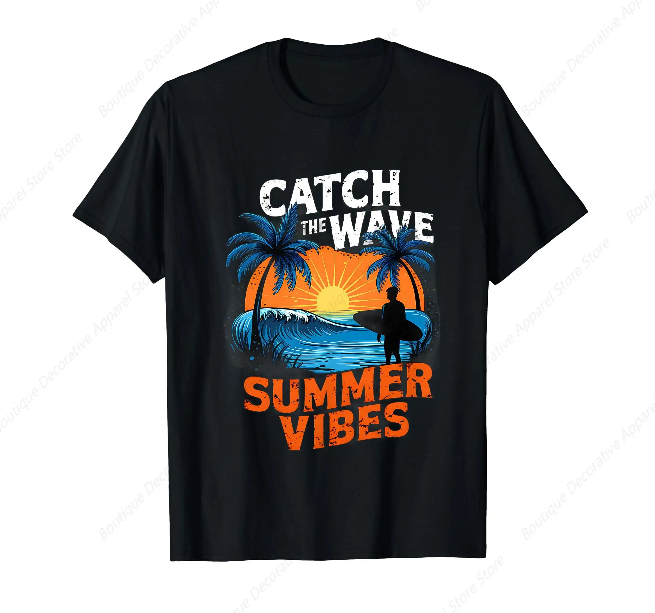 

Catch Wave Summer Vibes Travel Vacation Ocean Holiday Cruise T-Shirt