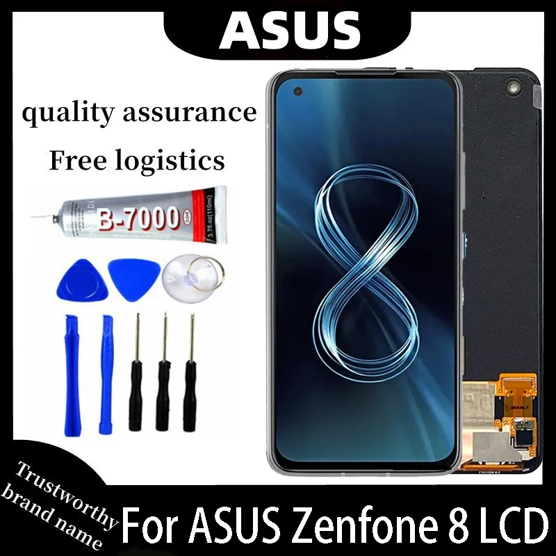 

5,9 дюймовый AMOLED для Asus Zenfone 8 ZS590KS-2A007EU I006D, ЖК-дисплей, сенсорная панель, дигитайзер Для Zenfone 8z, ЖК-рамка