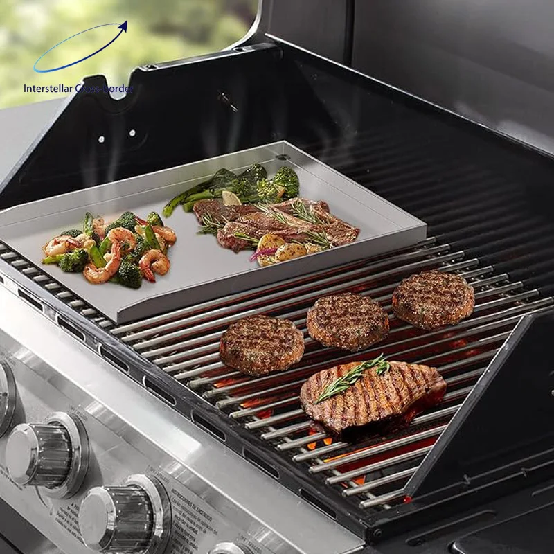 

Сверхмощная сковорода-гриль из нержавеющей стали, утолщенная пластина-гриль для барбекю для приготовления пищи на открытом воздухе, большая сковорода для рыбного мяса