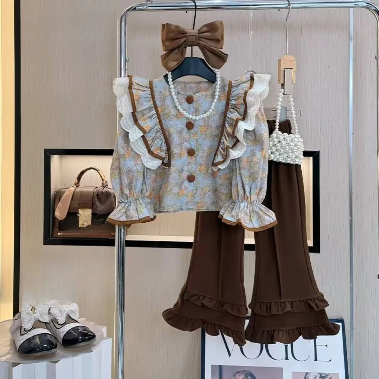 Girls Autumn Set 2026 New Style Fashionable Girls Two Piece Western Style Set Spring and Autumn Leisure Versatile