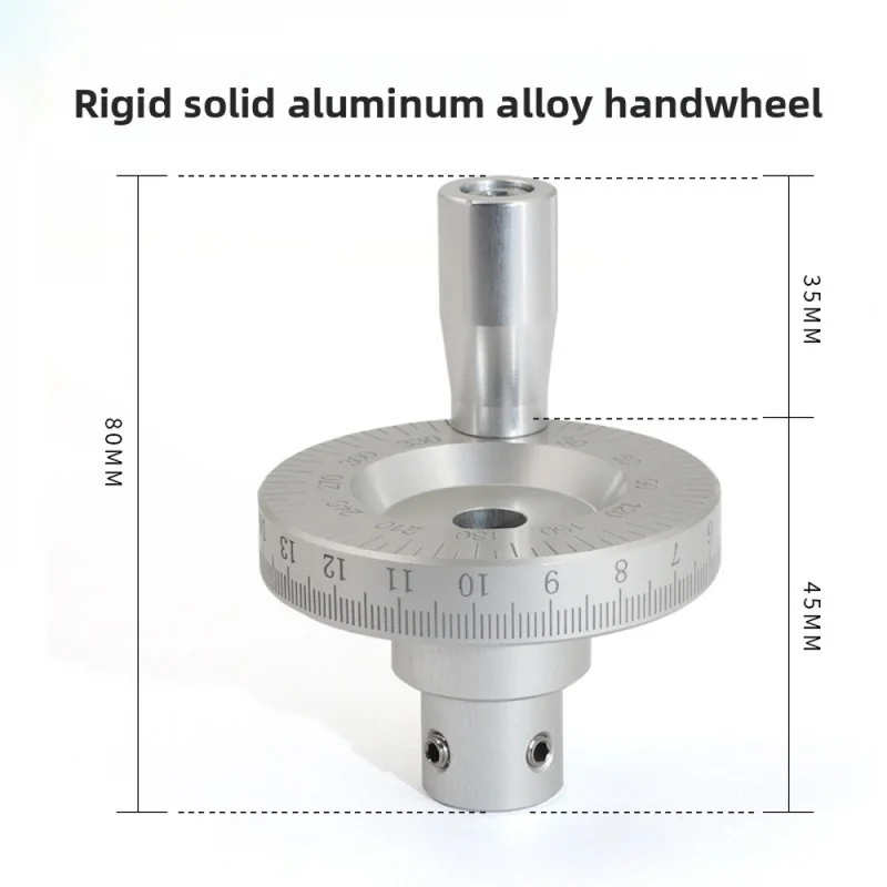 Metal Scale Handwheel for Machine Tool Slide Table, Graduated Manual Crank with Angular Marking for Precision Adjustment,SL26129