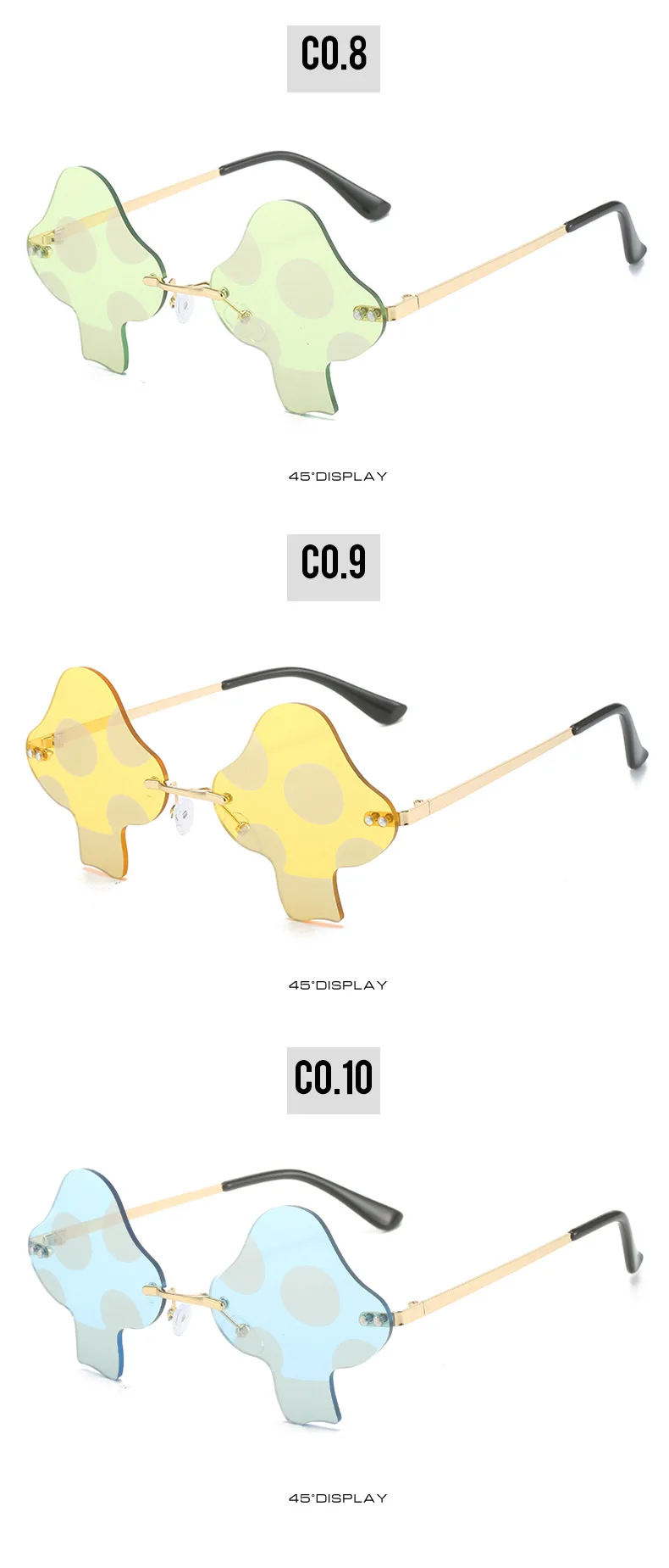 Coole Party-Brille, Pilzform, Sonnenbrille, Damenmode, Reisen, Persönlichkeit, Halloween, spärische Brille – Detail 10