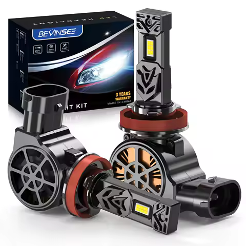 BEVINSEE H11 H8 H9 LED Fog Lamp H7 LED Headlight Bulbs CANBUS No Error High Power 100W 20000LM Super Bright 6000K 12V