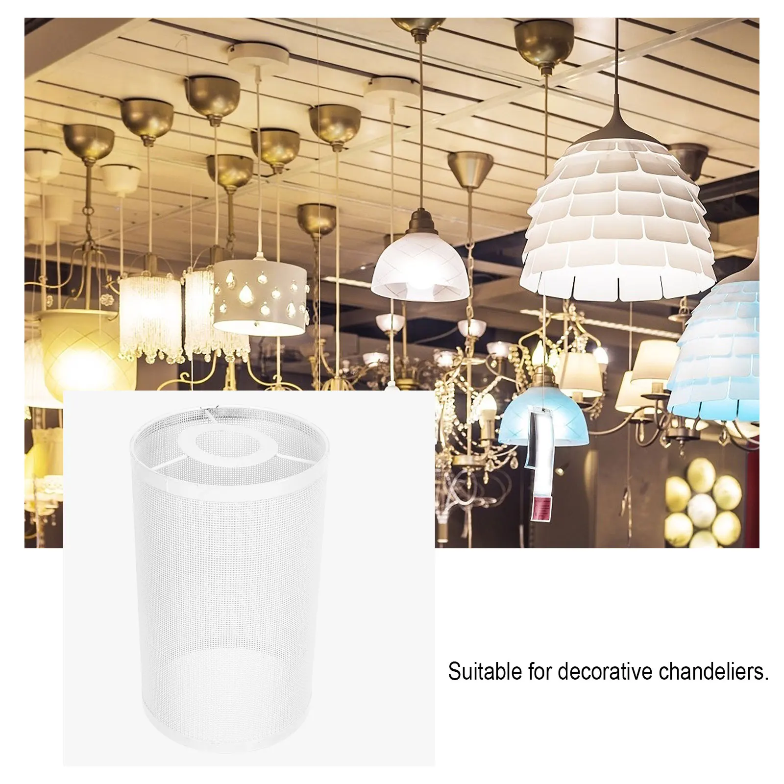 

Stylish Lampshade Metal Pendant Chandelier Hanging Hollow Shades for Iron Cover Affordable