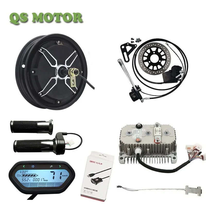 

3000W 48V-72V 10inch Hub Motor Electric Motorbike Complete Conversion Kits Max.Speed 90-100KM/H