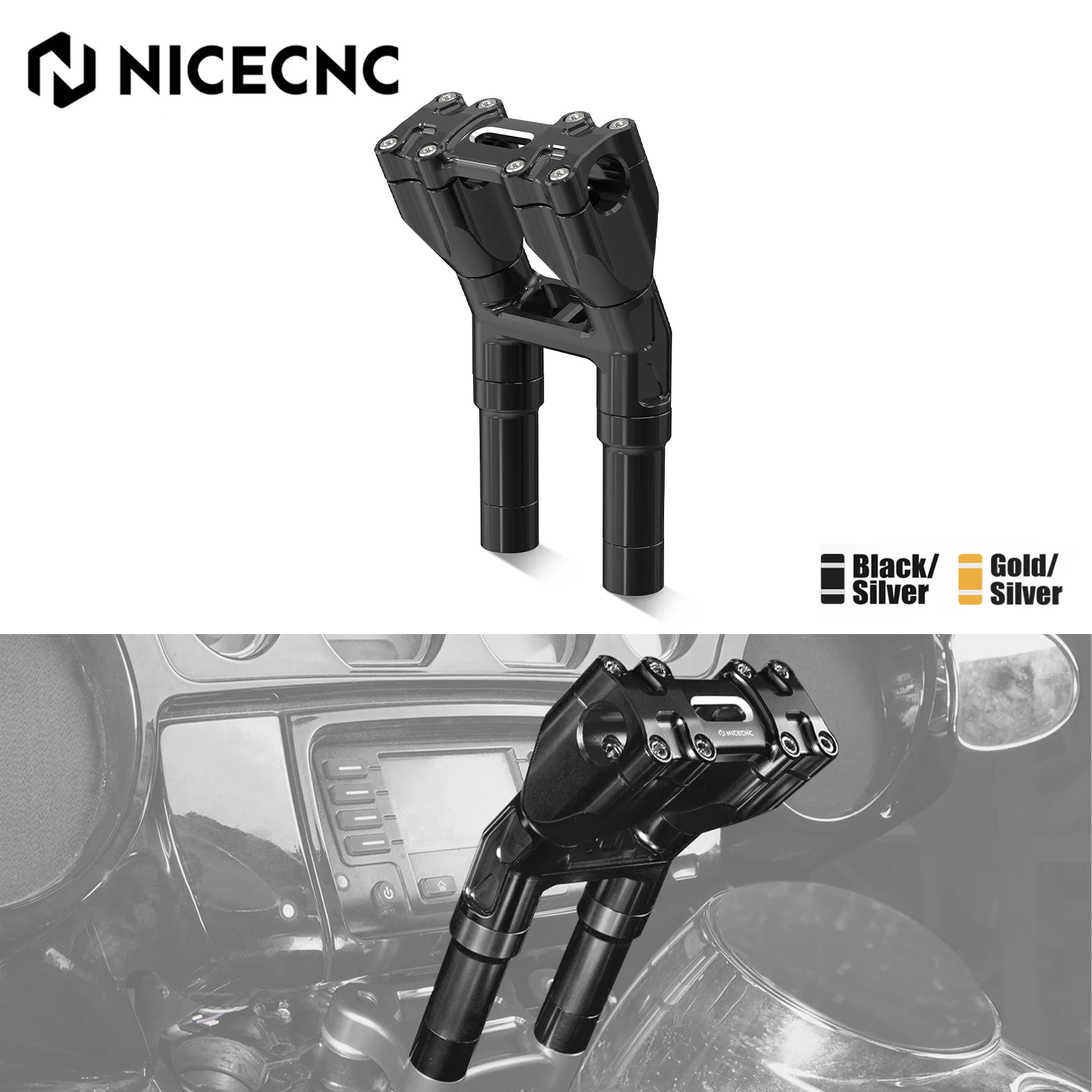 

Kickback Handlebar Riser 8"/ 7"/6"/5" For Harley Sportster 883 1200 XL XR 883 1200 Street Bob FXBBS 114 Fat Boy Dyna Low Rider