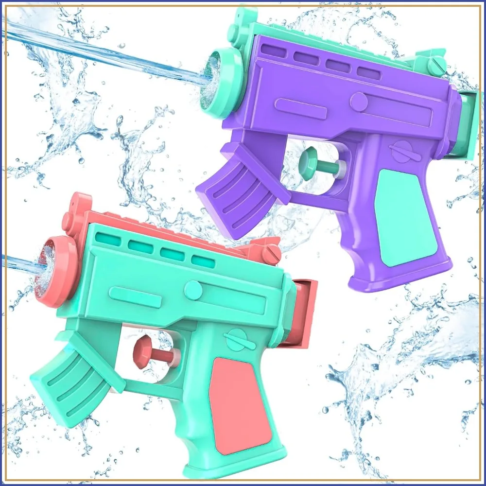 2 Pack Water Guns for Kids, Small Squirt Guns Blaster Soakers for Summer Outdoor Pool Beach Party