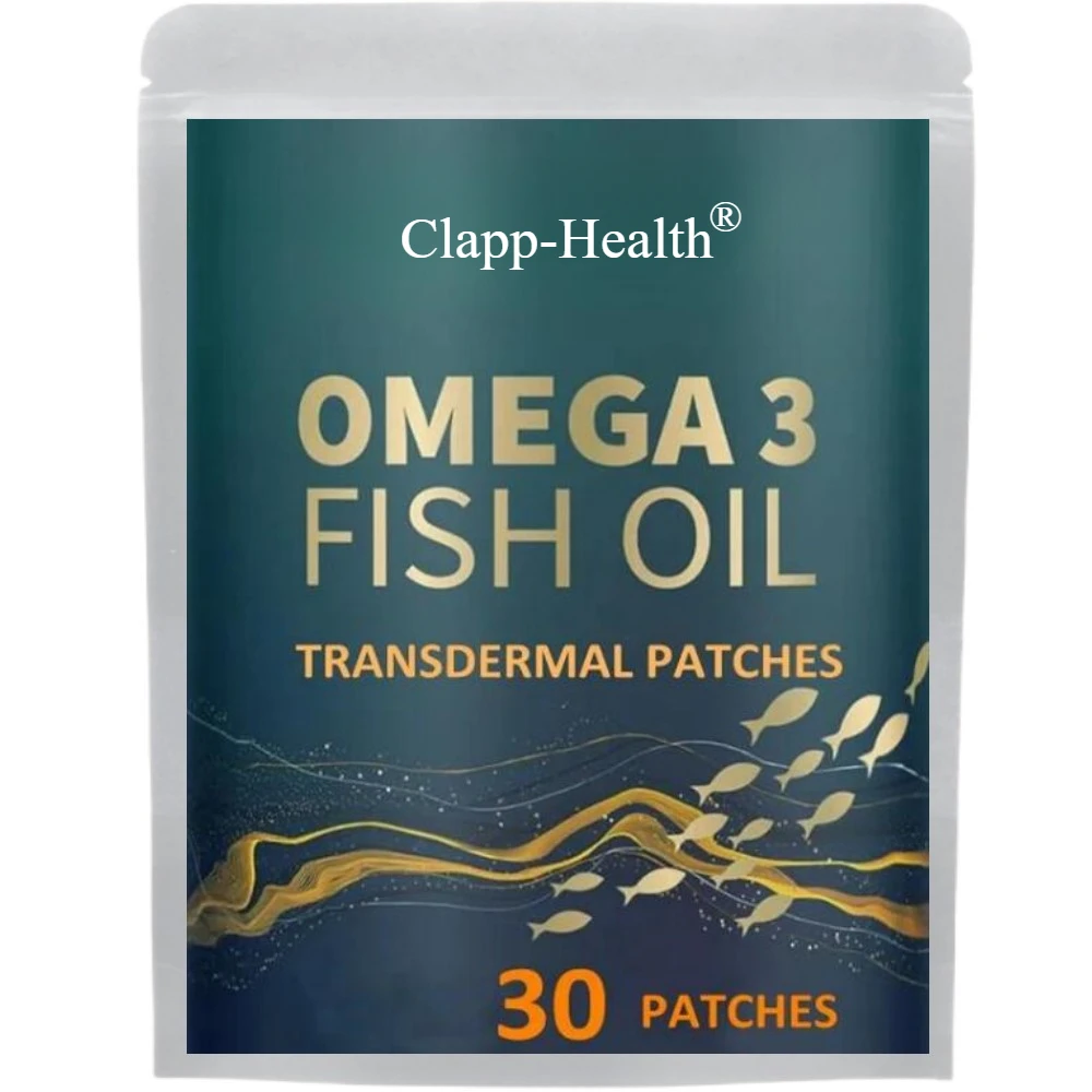 Omega 3 Fish Oil Transdermal Patches Brain & Heart Health Support -30 Patches One Month Supply