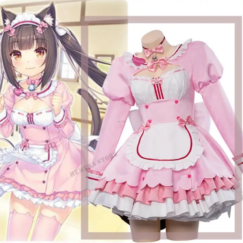 

A Bear House Anime Game Chocola Nekopara Cosplay Clothes Wig Vanilla Suit Cat Girl Maid Costume Lp1p2t 2025 New