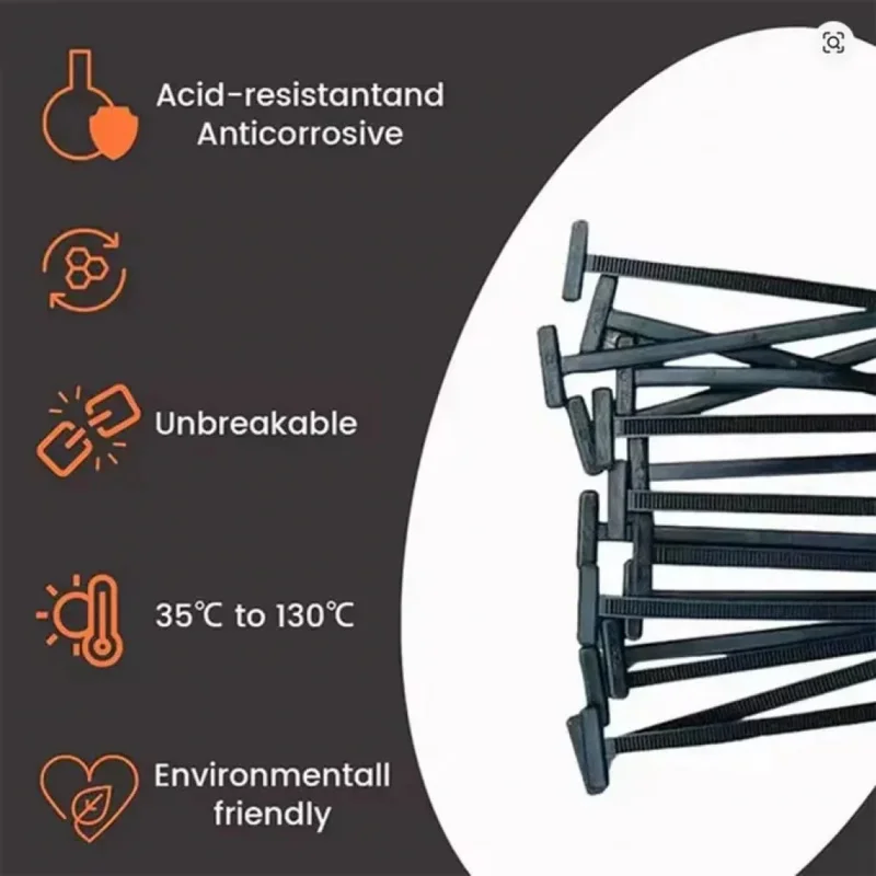 Nylon Universal Cable Tie Buckle-Heavy Duty Zip Ties Holder With Pin & Button Design Plastic Cable Ties Tool Fasteners Car Body