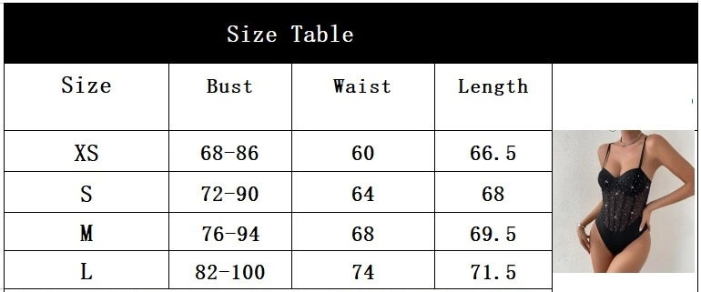 Womens Contrast Mesh Cami Bodysuit Shinny Sequin V-Neck Teddy Bodysuit Y2K Streetwear Going Out Night Club Party Leotards Tops