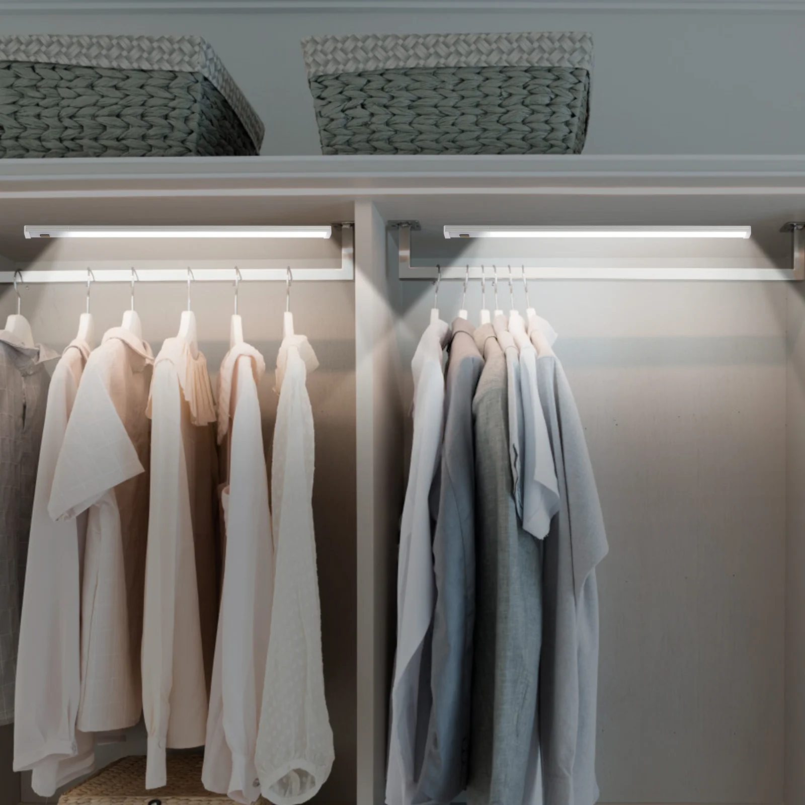 

2pcs Induction Led Lamp For Closet Bathroom Cabinet Wardrobe Sensor Light Soft Bright Waterproof Intelligence Light Kitchen