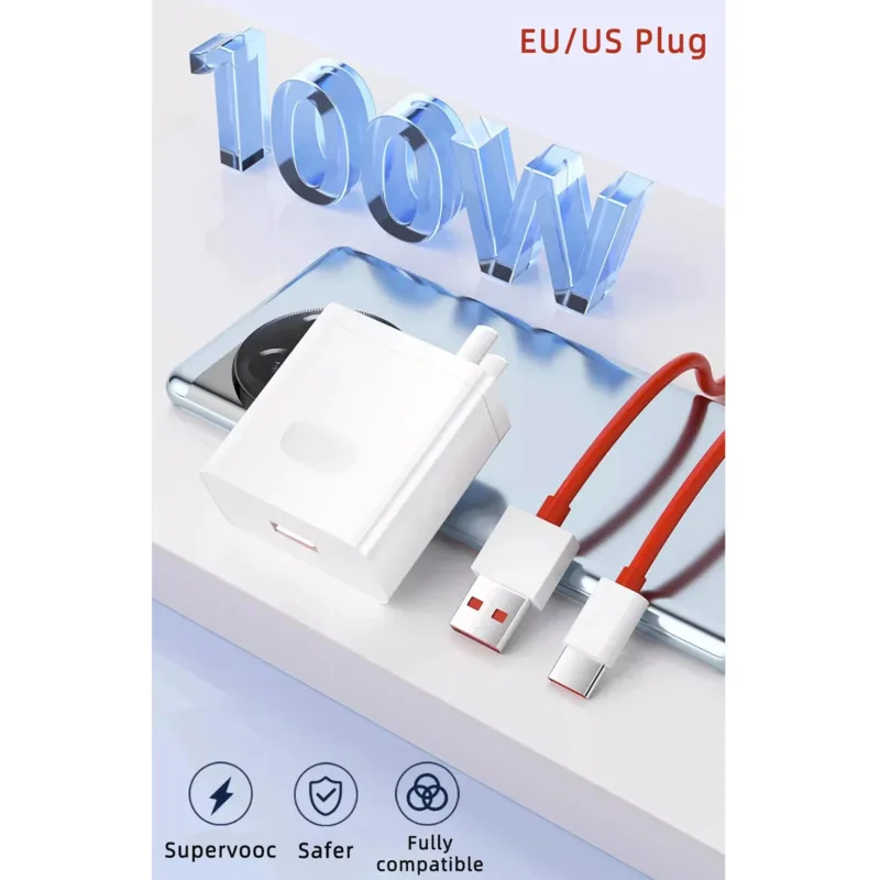 الأصلي OnePlus شاحن Supervooc 100 واط نوع-A محول الطاقة الاتحاد الأوروبي/الولايات المتحدة التوصيل سوبر سريع نوع C كابل 12 11 10 للهاتف Realme ممن لهم #5