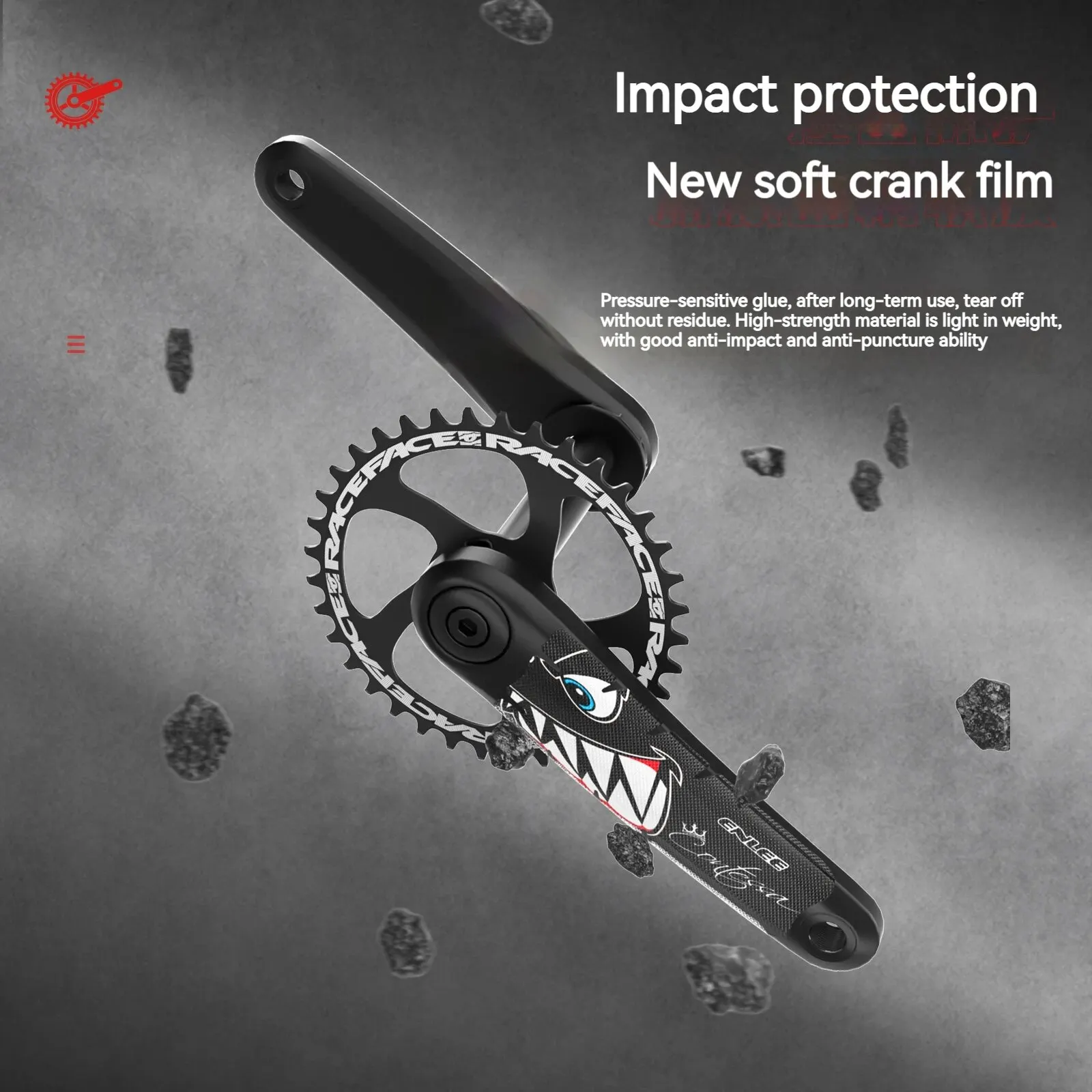 ENLEE Bicycle Crank Protection Sticker Road Mountain Bike Crank Protection Film 3M Sticker Retrofitting Film Riding Accessories