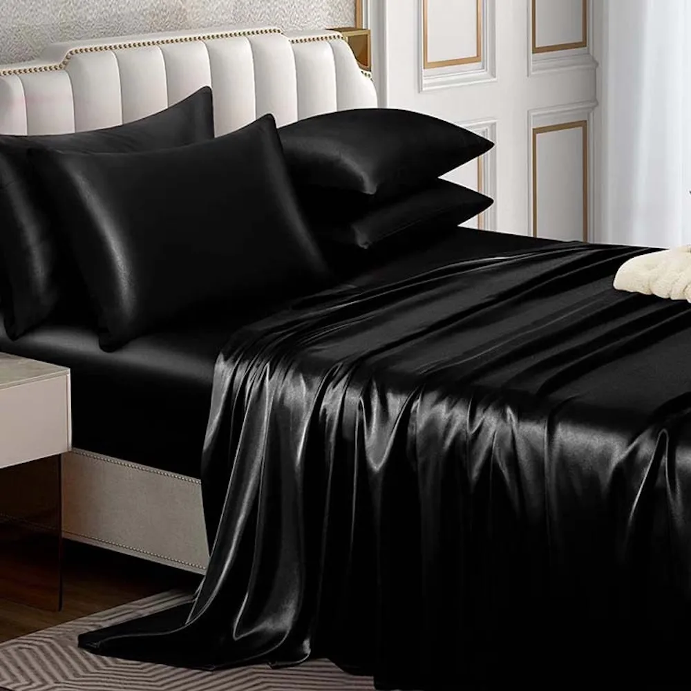 High Quality Breathable Silk Bedding Set 100% Natural Mulberry Silk Satin 22 momme Comfortable Anti-static 06