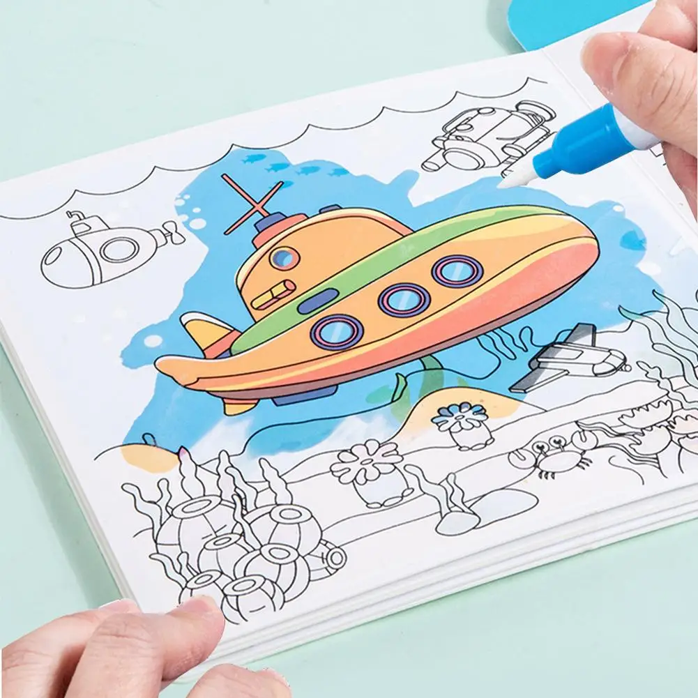 Livre d'images d'eau magique, éducation, Cognition animale, dessin, livres de coloriage, jouets d'apprentissage, autocollants pour enfants