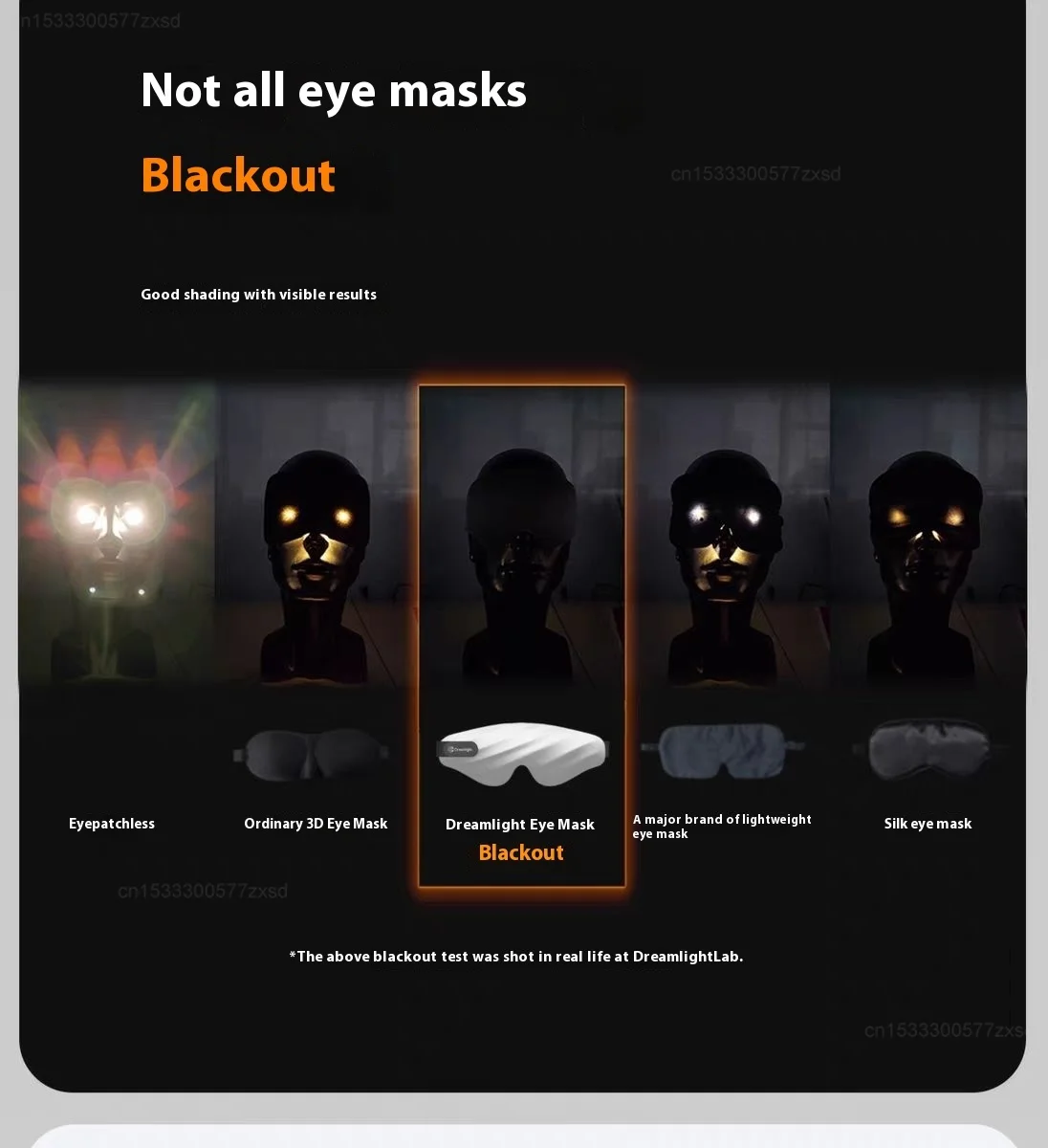 Dreamlight 4Spro Airbag Augenmaske Seiden-Textur Verdunkelung Schlafmaske für Erwachsene Augenermüdung Tragbare Schlafbrille Augenmaske – Detail 12
