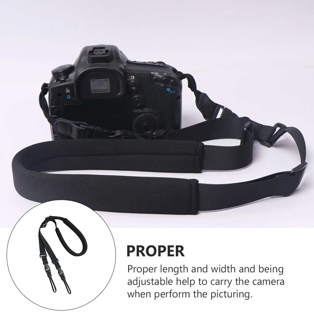 

2 Pcs Shock-absorbing Camera Strap Adjustable Shoulder Crossbody Neck Nylon Travel