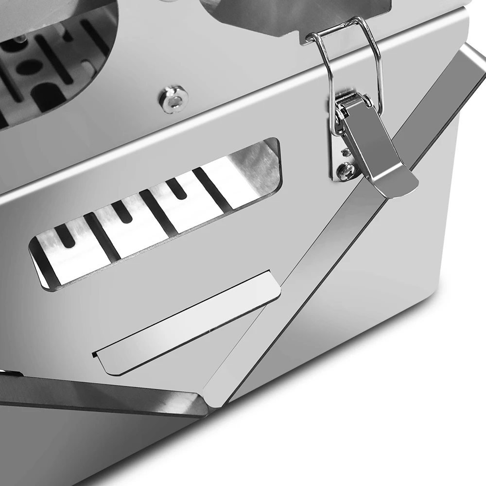 

360° Rotating Outdoor Garden Metal BBQ Grill Stainless Steel Flipping Barbecue for Camping Picnics Beach Parties Folding Home